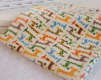Giraffe Fabric made in Korea by Half Yard Oxford Cotton