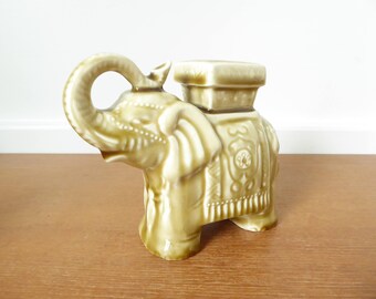 Glazed ceramic imperial elephant, mini elephant garden stool