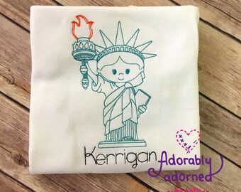 4th of July Statue of Liberty Patriotic USA Shirt