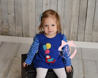 Bird with Balloon Applique Dress