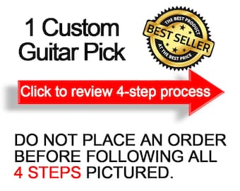1 Custom Guitar Pick, Custom Guitar Pick, Custom Guitar Picks, Personalized Guitar Pick