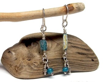 Roman Glass Long Dangle