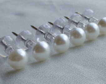 pearl pins push antique rhinestone