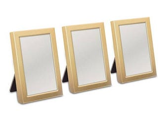 Gold Mini Frames with Easel Back - Set of 3 - Wedding Favors Place Card Photo Frames Party Decorations Gifts MW14133