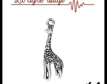 29mm x 9mm antique silver giraffe charm