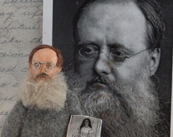 Wilkie Collins Doll Miniature Victorian Writer Art Author and Writer