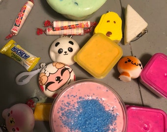 Strawberry ice cream w Sprinkles Slime w Free Squishy and extras!