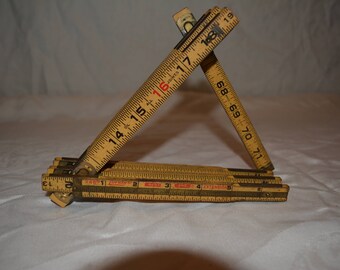 1960s Working Lufkin Red End Extension Ruler