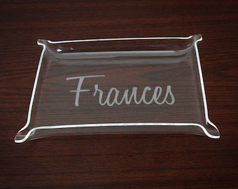 personalized bar tray custom acrylic vanity tray coastal