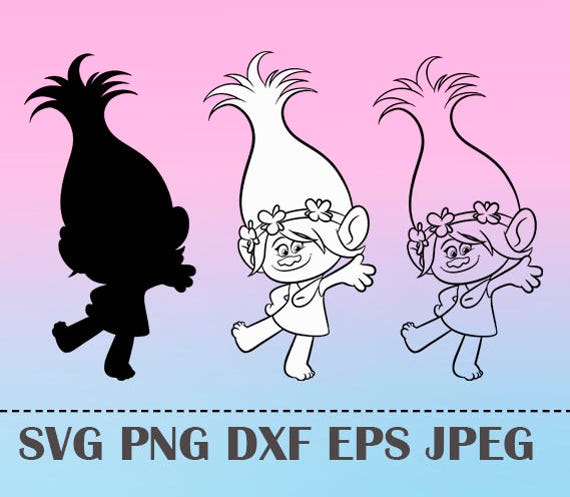 Svg Poppy Trolls Creek Vector Layered Cut File Silhou - vrogue.co