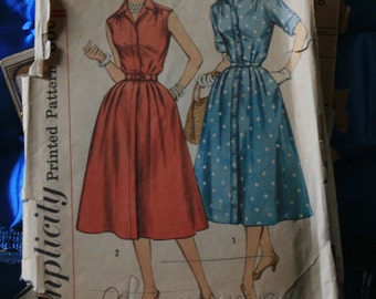 1950s Simplicity 2047 Slenderette size 14 women's dress pattern