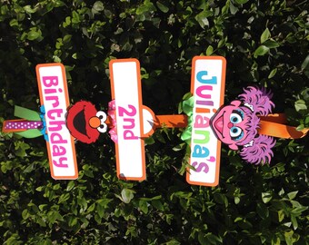 Elmo/Abby Cadabby Sesame Street Birthday Party Sign