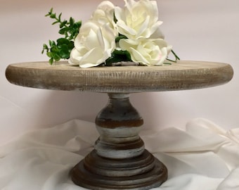 Rustic Cake Tray, Wedding Cake Pedestal, Cake Tray, Display Tray, Farmhouse Tray, Centerpiece Tray, Wooden Tray, Pedestal Tray, Round Tray