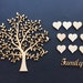2 pack Laser cut MDF Family Trees and Hearts 001 Buy 2 packs and get 1 tree free