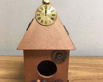 PROTOTYPE Custom Made Steampunk Birdhouse PROTOTYPE