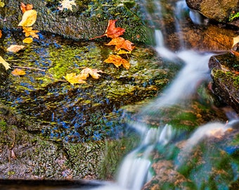 Adirondack Mountain Print, Nature Photography, Autumn Decor, Adirondack Art, Fine Art, Nature Print, Gift Idea, Water and Rock, Outdoors