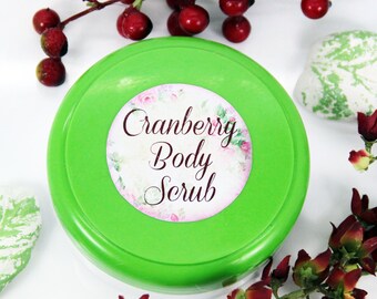 Cranberry body scrub, body scrub, sugar body scrub, sugar scrub
