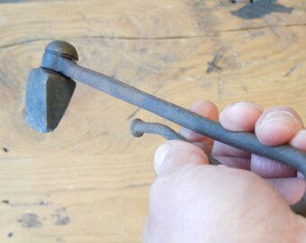 Antique Copper Soldering Iron, Hand Forged Tinning Tool, Copper Gutter Tool, Primitive Tool, FREE SHIPPING!!