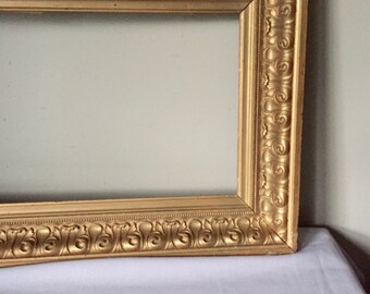 Two gold frames - oversize with thick wide molding - set of two - 22" x 14"