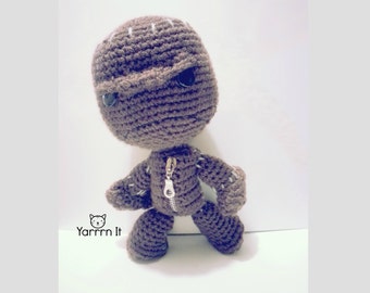Little Big Planet - Angry Sackboy - Crochet doll - Handmade - FREE SHIPPING US