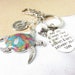 Sea Turtle Keychain, Turtle Keyring, Beach Keychain, Car Accessory, Cute Turtle Keychain, Initial Keyring, Personalized Gift