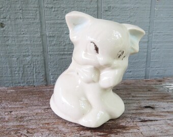 White Kitten Planter Little White Cat Succulent Planter