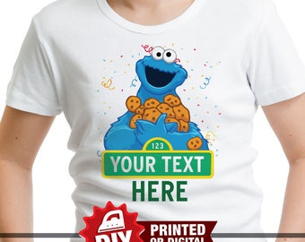 DIY Printable Sesame Street Iron On Transfer, Custom, Plaza Sesamo Iron on Design, Elmo Shirt, Sesame Street Party Shirt, Elmo Party Shirt