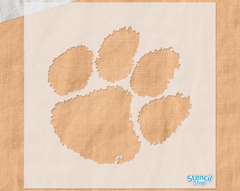 Clemson Tigers Paw Logo Stencil