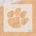 Clemson Tigers Paw Logo Stencil