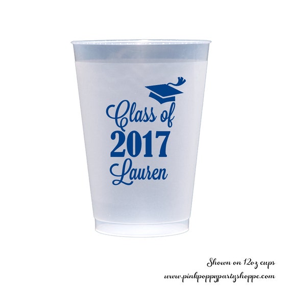 Items similar to 50 Personalized Graduation Plastic Party Shatterproof