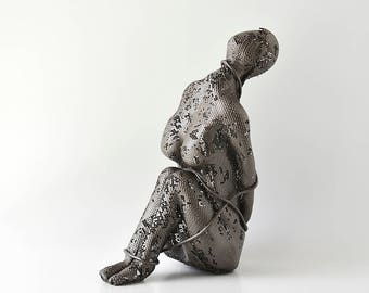 Contemporary metal art, Female sculpture, Unique home decor, Abstract sculpture, Metal sculpture