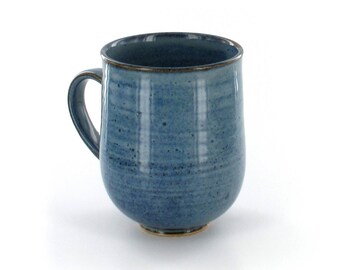 Big Coffee Mug, Farmhouse Gift, Rustic Blue Mug, Ceramic Mug, Pottery Large Mug, Ceramic Gift, Gift for Dad, Best Friend Gift, Kitchen Gift