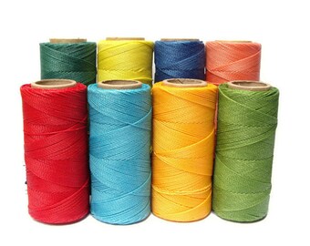 8 Spools Of Your Choice of Waxed Macrame Cord Linhasita