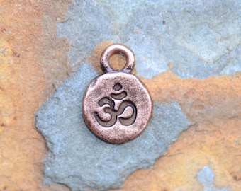 2 Antique Copper Ohm Charms, Nunn Designs 12.7 x 9.1mm