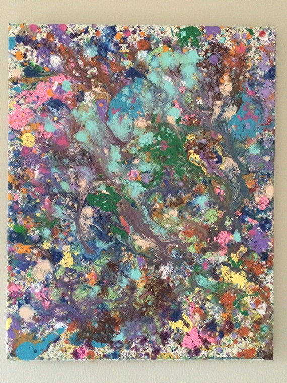 Splatter Painting Abstract Canvas Art Splash Painting Splatter