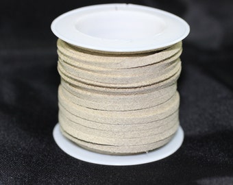 Beige Faux Suede Cord, 5mt/ 10mt/ 20mt/ 50m Faux Suede Cord, Jewelry Cord for Jewelry Accessories