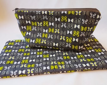 Specail Purchase Butterflies Zippered Pouch Set