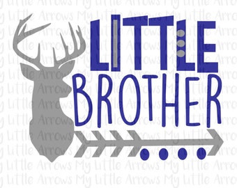 Deer head little brother silhouette SVG, DXF, EPS, png Files for Cutting Machines Cameo or Cricut - new big brother svg - deer svg cut file