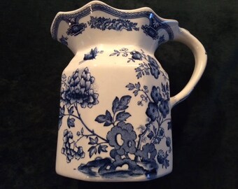 Mason's Blue & White "Manchu" Fenton Pitcher