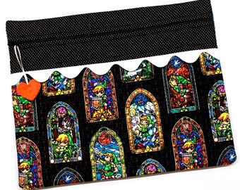 Zelda Stained Glass Link Cross Stitch, Sewing, Embroidery Project Bag