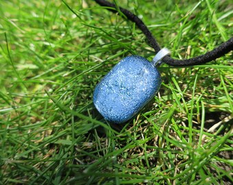 Silver Dichroic glass pendant