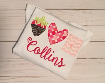 Valentine Raggy Applique Shirt