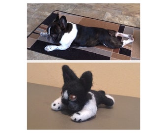 Custom Needle Felted Dog - Personalized Gift - Pet Portrait - Pet Memorial - Chihuahua - French Bulldog - Pug - Shih Tzu - Custom Plush