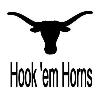 Texas decals Hook'em horns decals Texas longhorn decals