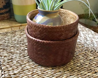 Beautiful vintage basket with lid