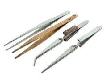 4 Piece Soldering Tweezer Set