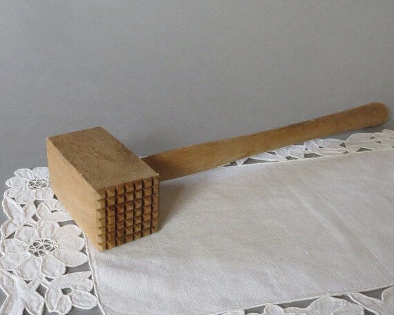 Vintage Fleisch Mallet Holzhammer Holz Fleisch Hammer