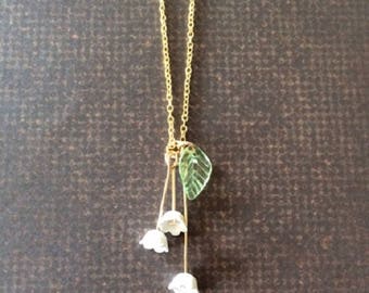 Lily of the Valley - Lilly of the Valley Jewelry - Lily of the Valley Necklace - Floral Jewelry - Lily Necklace - Wedding Jewelry - Necklace