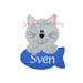 Cat and Fish Personalized Applique Embroidered Patch , Sew or Iron on