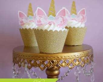 Unicorn Cupcake Topper, Unicorn cake, Unicorn Birthday, Unicorn Party, Unicorn Cake Topper, Unicorn head, Unicorn Decoration, Gold, Silver